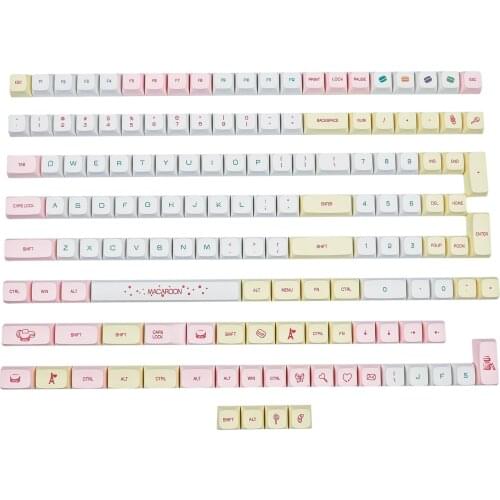 MACAROON Dye Sub ZDA PBT 146 Keycap Similar to XDA For MX Keyboard 104 87 61 Melody 96 KBD75 ID80 GK64 68 SP84