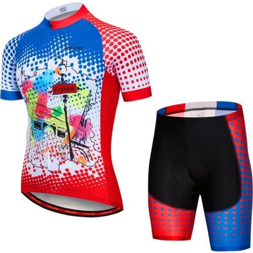 JPOJPO Summer Cycling Jersey USA Team Clothing Sets bike clothes Pro Mtb Ropa ciclismo Short Sleeve bicycle jersey set