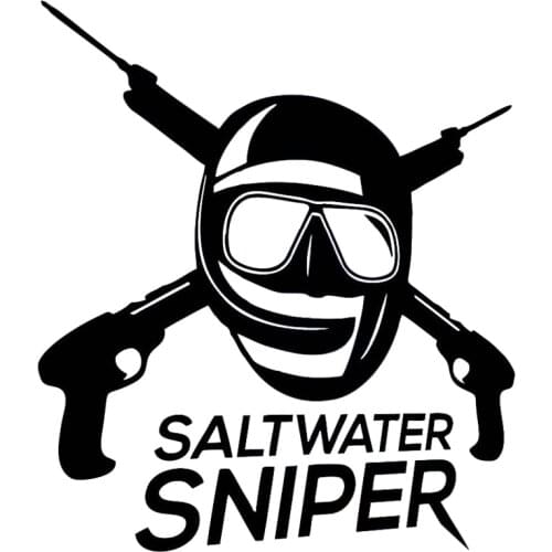 15*13cm Spearfishing Fish Hunter Underwater Saltwater sniper Handsome And Cool Vinyl Stickers Car Styling Car Accessories