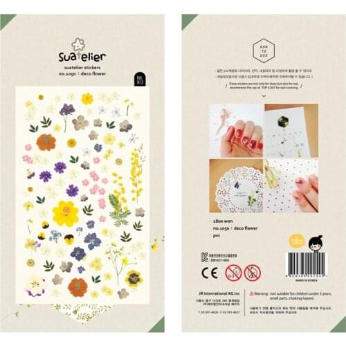 DIY Stickers Deco Flower Nail Art Kawaii Stickers for Diary Scrapbooking Notebook Greeting Card Decoration