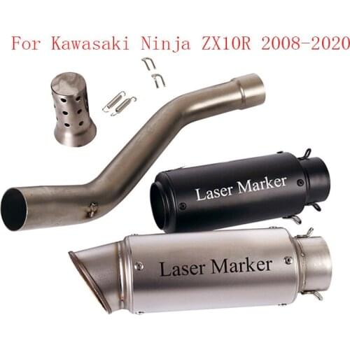 Ninja ZX10R Exhaust Muffler Escape Tip Mid Middle Connect Link Tube Pipe for Kawasaki Ninja ZX10R 2008-2020