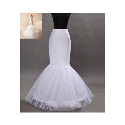 Mermaid petticoats cheap tulle elastic waist slip Floor Length Hoop Skirt Petticoat Crinoline Underskirt