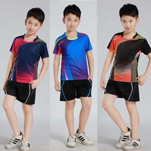 New Children tennis t-shirt Badminton shirt sets ,Boys Table Tennis shirt , tennis shirts suit Girls Running t shirts 1813 ZK001