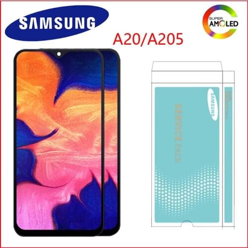 Original 6.4" LCD For Samsung Galaxy A20 Lcd A205 SM-A205F LCD Display Screen replacement for Samsung A20 A205 A205F display