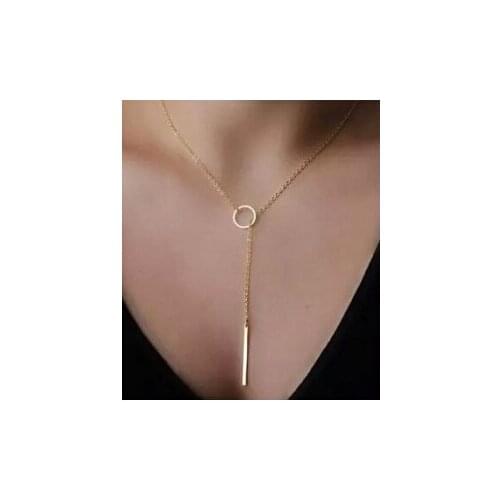 Necklace 2018 New Fashion Necklace Design Ladies Fashion Simple Simple Metal Round Necklace Wholesale Sales Heart Charms