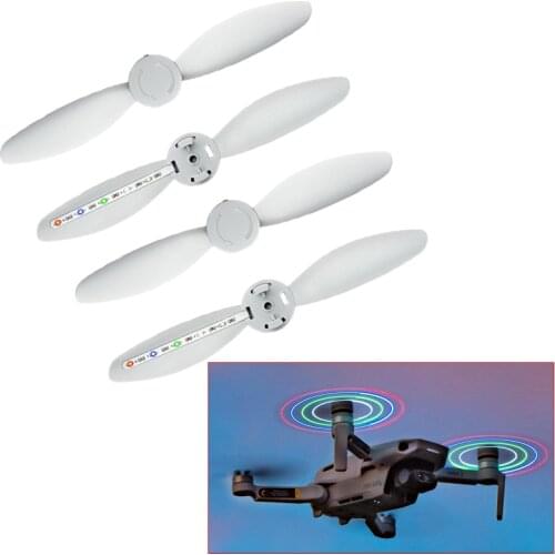 Rechargeable Low-Noise Quick-Release Prop Folding LED Light Flash Propeller for DJI mini 2 drone accessories