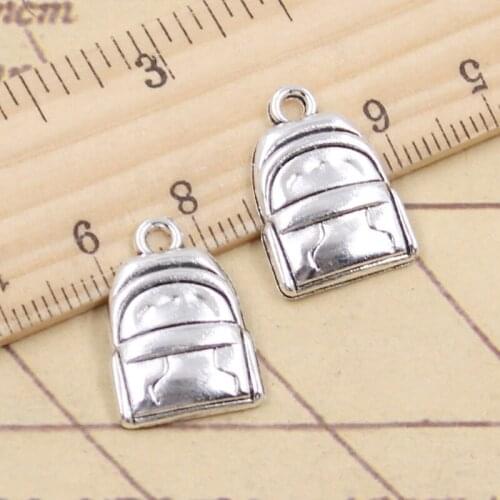 20pcs Charms school bag satchel 20x14mm Tibetan Silver Color Pendants Antique Jewelry Making DIY Handmade Craft