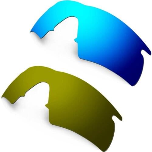 HKUCO Blue/Bronze 2 Pairs Polarized Replacement Lenses For M Frame Hybrid Sunglasses Increase Clarity