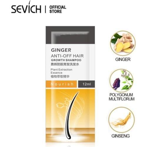 Sevich 12ml Ginger Hair Treatment Shampoo Help Anti Hair Loss Herbal Hair Serum Regrowth Hair Shampoo
