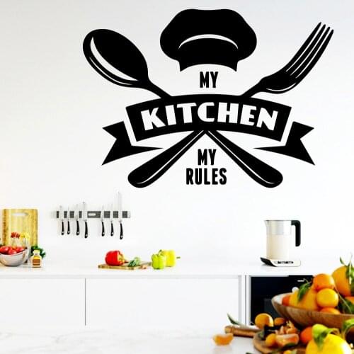 Modern Kitchen Quote Self Adhesive Vinyl Waterproof Wall Decals Removable Wall Sticker Background Wall Art Decal Adesivi Murali