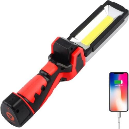 LED Rechargeable Magnetic Work Light with Hook, 5 Lighting Modes, Handheld Flashlight LED Inspection Light for Car Repair