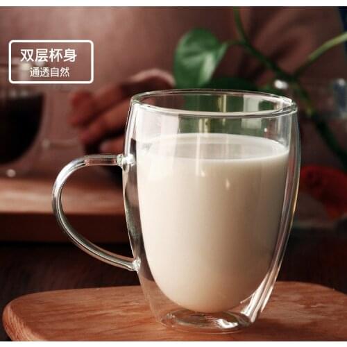 Heat-resistant Double Wall Glass Cup Beer Coffee Cups Handmade Healthy Drink Mug Tea Mugs Transparent Drinkware coffee mug