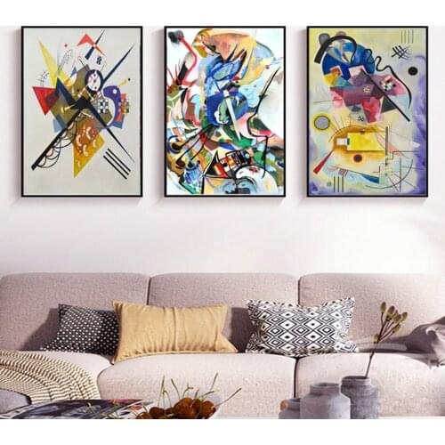 Vintage Wassily Kandinsky Famous Abstract Printing Canvas Paintings Poster and Print Wall Art Picture for Living Room Home Decor