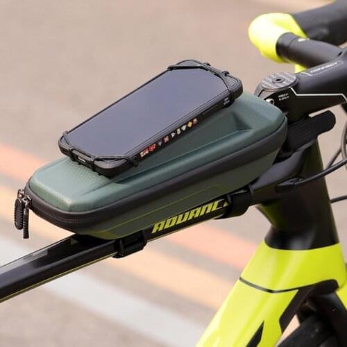 Waterproof Touch Screen Cycling Bag Rainproof Bike Bag Bicycle Front Frame Cell Phone Holder EVA Bike Equipment For Cycling