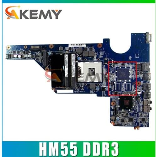 High Quality For HP G4 G6 G7 Laptop Motherboard 636370-001 DA0R12MB6E0 HM55 PGA989 DDR3 100% Tested Fast Ship