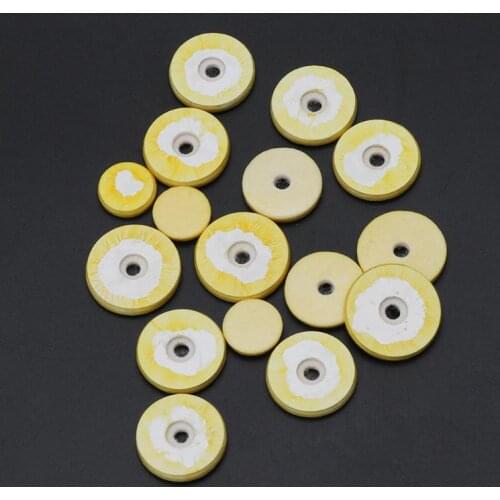 WXTF 16pcs Flute Leather Pad Music Woodwind Pads Repair Yellow Instrument Accessory
