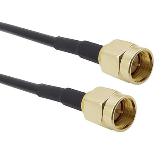 5Pcs RG174 SMA Male Plug To SMA Male Plug Connector Nut Bulkhead WIFI Antenna Extension Coax Jumper cable 7/10/15/20/30/50cm