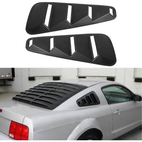 50% Hot Sales 1Pair Side Window Louvers Modified Parts Black Window Scoops Side Vents for Ford Mustang