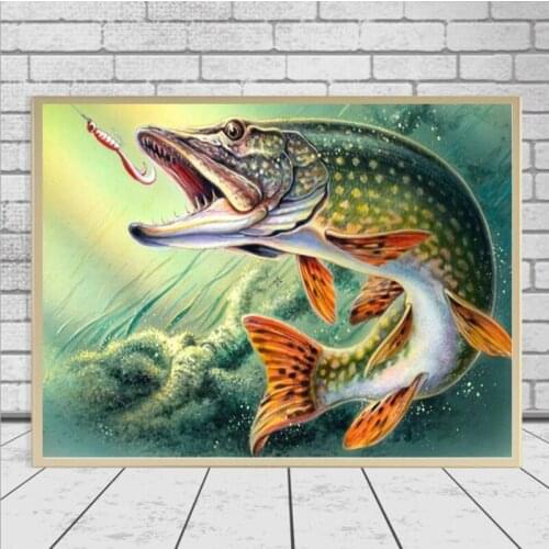 5d diy diamond embroidery fish full square diamond diamond painting mosaic cross stitch rhinestone home decoration children gift