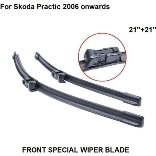 Car Accessory 21''+21'' Windshield Wiper Blade For Skoda Practic 2006 onwards Natural Rubber Bracketless