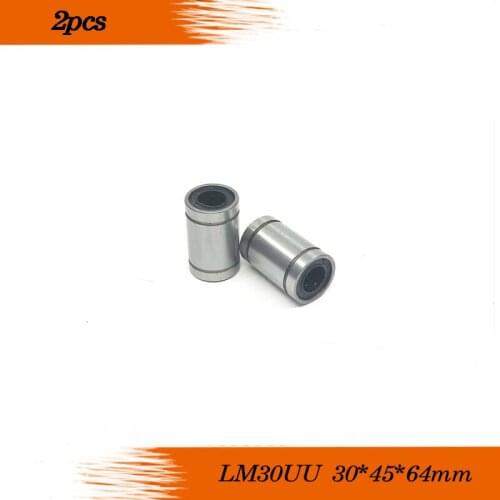 Free shipping 2pcs LM30UU 30mm Linear Ball Bearing Linear Bearing Bush Bushing 30x45x64mm For 3D Printer CNC Parts