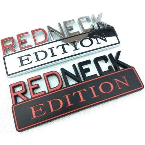 Free Shipping ABS Plastic RED NECK REDNECK EDITION Car Emblem Badge Sticker 3D