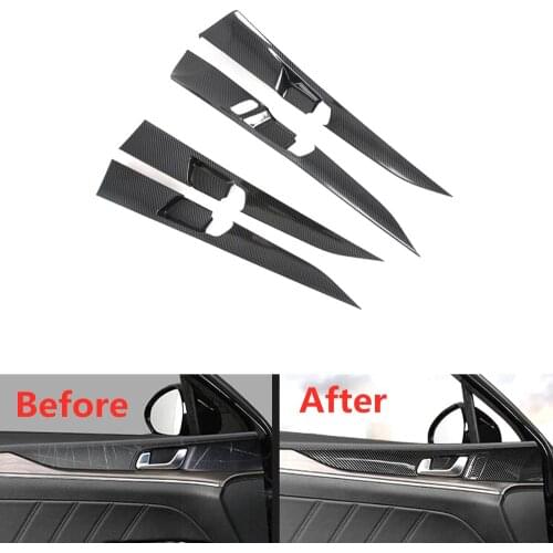 For KIA K5 2020 Left Hand Drive Car Door Handle Bowl Cover Trim ABS Carbon Fiber Style Styling Molding