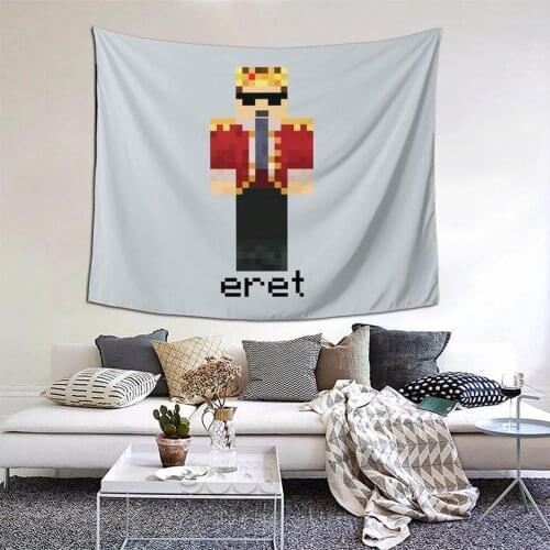 Eret Twitch Tapestry Tubbo Moment Tapestry Wall Bedspread kawaii Hanging Blanket For Bedroom Dorm