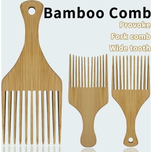 Hot Sale Anti-Static Bamboo Comb Scalp Massage Wide Tooth Comb For Hair Salon Pick Comb Shape