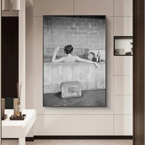 Old Movie Black and White Canvas Painting Modern Prints and Posters Cuadros Wall Art Picture for Living Room Home Decor Unframed