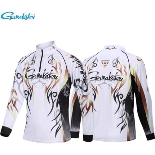 Gamakatsu Summer New Fishing Clothing Anti-UV Sun Protection Fishing Shirt Breathable Quick Dry Outdoor Sports Fishing Clothes