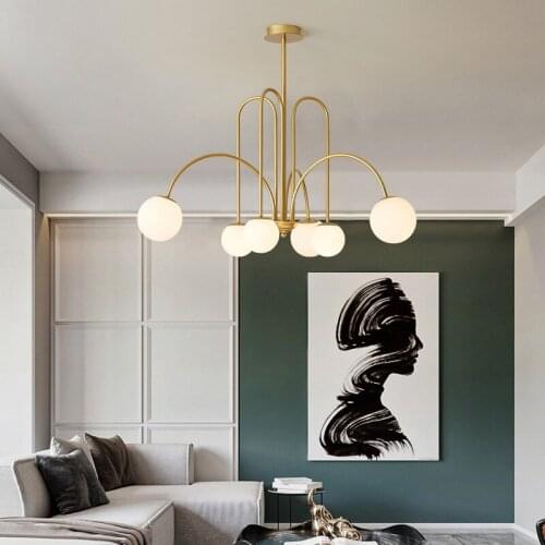 Chandelier in the Living Room Kitchen Bedroom Loft Gold Black Magic Bean Hanging Lamp Modern Lighting for Home