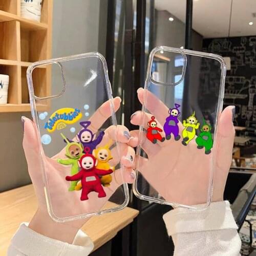 Cute cartoon Teletubbies Phone Case Transparent for iPhone 11 12 mini pro XS MAX 8 7 6 6S Plus X 5S SE 2020 XR