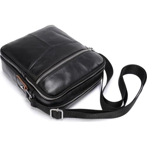 New Men Shoulder Bag Leather Crossbody Bag High Quality Male Bag Genuine Leather Handbag Capacity Men Messenger Bags Tote Bag