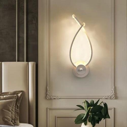 Wall Lamp Crystal Alluminum Wall Lamp Living Room Wall Light Bedroom Wall Light