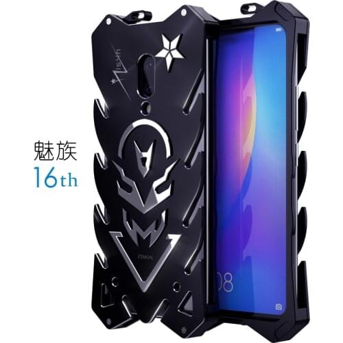 New Design Zimon Metal Armor Cases for Meizu 16 Plus Series Aluminum Cover for Meizu 16th Phone Housing