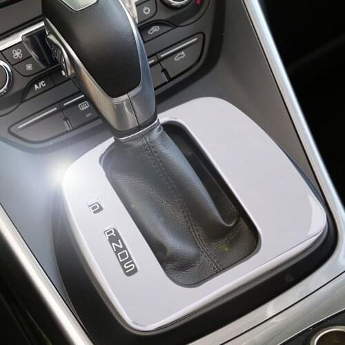 DWCX Silver ABS Chrome Plated Gear Shift Panel Frame Cover Trim Car Accessories Fit For Ford Escape Kuga 2013 2014 2015 2016