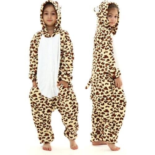 Kids Kigurumi Pajamas Soft Flannel Pyjamas for Boys and Girls Cartoon Animal Sleepwear for Boys Baby Girl Hooded Jumpsuits