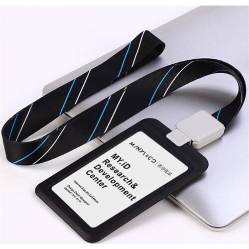 Plastic Black Vertical Id Holder Sign Name Badge Attachment