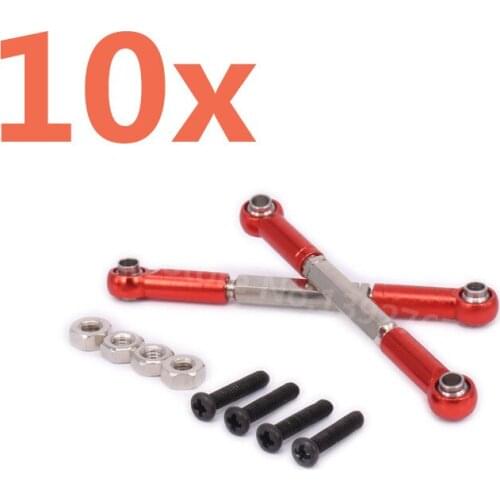 10pcs RC Car Alum. Alloy Front/Rear Servo Link(Al.) For 1/18 Scale Revel 24540 Scorch Hobbico Dromida BX/MT/SC4.18 Monster Truck