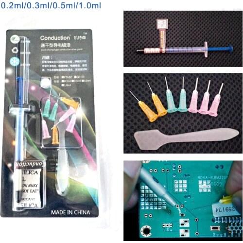 Silver Conductive paint 1pc silver conductive glue wire electrically paste adhesive paint PCB repair conductive silver paint pen