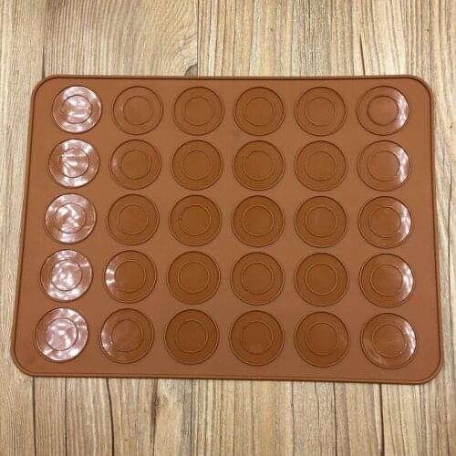 Silicone Macaron Macaroon Pastry Oven Baking Mould Sheet Mat 30-Cavity DIY Mold Baking Mat Useful Tools Silicone Baking Mat