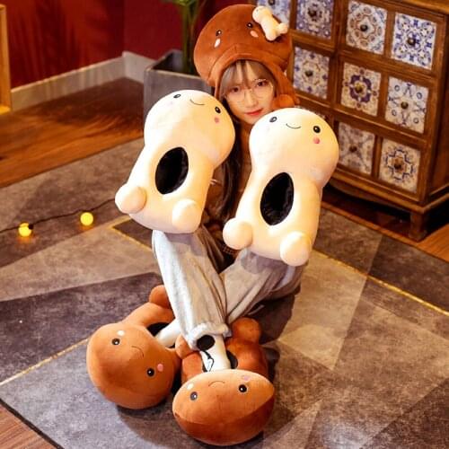 Kawaii Plush Penis Shaped Slippers Cute Toys Cartoon Warm Winter Adult Shoes Doll Women Indoor Household Products Creative Gifts