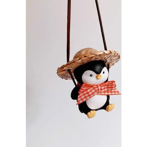 Cute Penguin Aromatherapy Plaster Mold Original Design 3D Animal Penguin Scented Diffuser Stone Pendant Crafts Silicone Mold