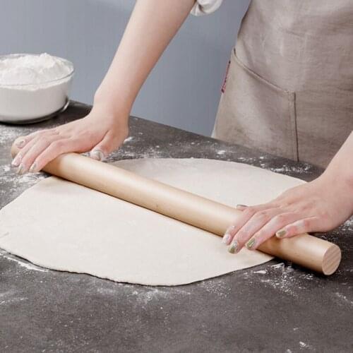 Beech real rolling pin size dumpling skin noodles moon cake pressing stick baking tool set kitchen household