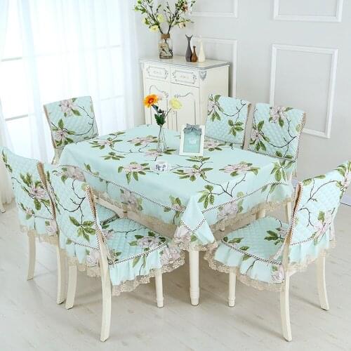 High Quality Tablecloths with Chair Covers Mats Embroidered Tablecloth For Table Wedding Home Coffee Table Cloth Cover