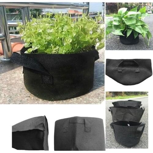 Special offer 1 PCS free shipping Black Fabric Pots Plant Vegetable Pouch Round Aeration Pot Container Grow Bag