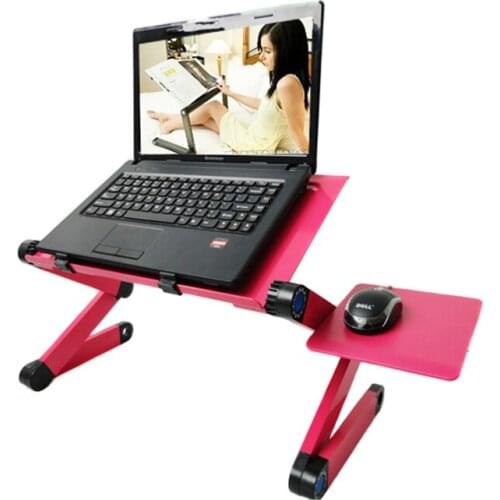 Multi Functional Ergonomic mobile laptop table stand for bed Portable sofa laptop table foldable notebook Desk with mouse rack