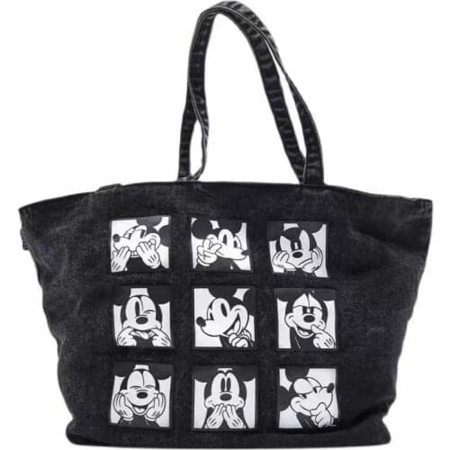 The Same Disney New Product Female Bag Black Mickey Mouse Large-capacity One-shoulder Shopping Bag