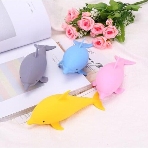 Creative decompression hand holding multicolor dolphin vent ball toys new strange spoof the children 's fun toys gifts